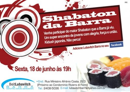 Shabaton da Barra para jovens com Kidush Japones