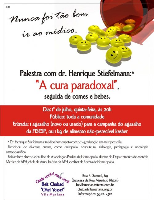 Palestra: A cura paradoxal com Dr. Henrique Stiefelman