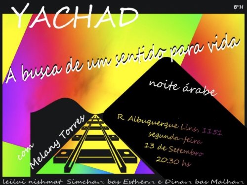 Evento Yachad: A busca de um sentido para vida, noite arabe para o público feminino