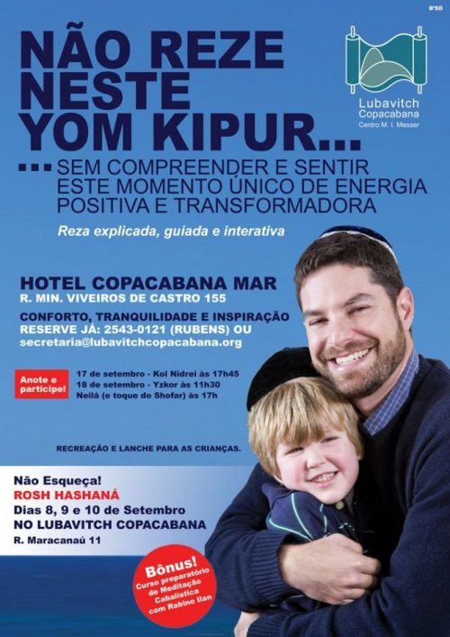 Yom Kipur com o Lubavitch Copacabana