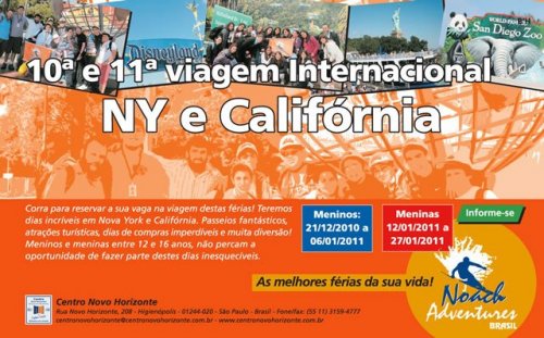 Viagem NY e Californía para meninas (12a 16 anos) com o Noach Adventures