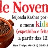 Feijoada Kasher por quilo e menu Kids: Domingo 21/11 no Super K