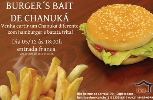 Burger's Bait de Chanuká para Jovens no Rio de Janeiro