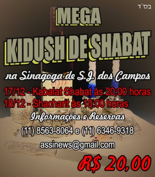 Mega Kidush de Shabat em São José dos Campos