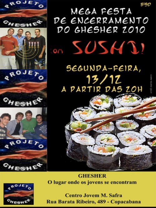 Festa de Encerramento Projeto Ghesher 2010 - Sushi para Jovens no Rio de Janeiro