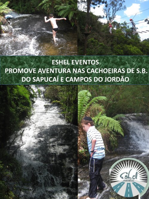 Eshel Eventos promove Aventura Kasher nas Cachoeiras de S.B. do Sapucaí e Campos do Jordão nas Férias de Verão