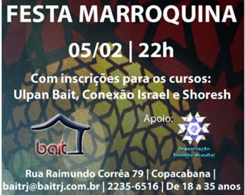 Festa Marroquina no Espaço Jovem Bait no Rio de Janeiro