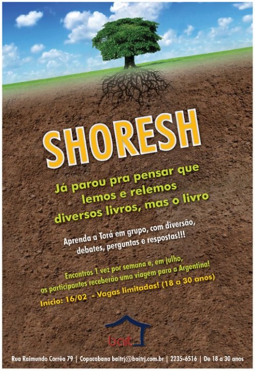 Shoresh - Aulas divertidas de Torá em Grupo para Jovens de 18 a 30 anos com direito a passagem aérea internacional para a Argentina em Julho de 2011