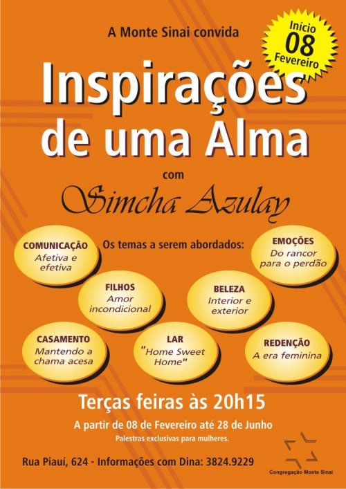 Curso para Mulheres: Inspirações de uma Alma com Simcha Azulay