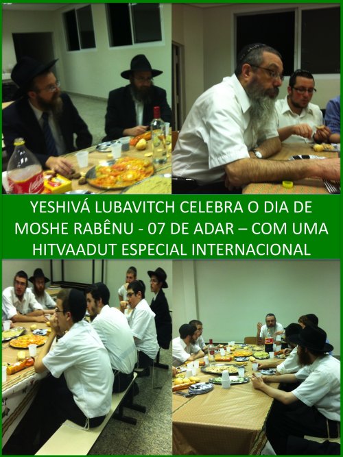 FOTOS: Farbrenguen de 07 de Adar - Dia do Nascimento e Falecimento de Moshe Rabenu na Yeshiva Lubavitch