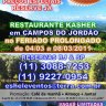 Restaurante Kasher e Atividades Judaicas em Campos do Jordão no Feriadão de 4 a 8 de Março