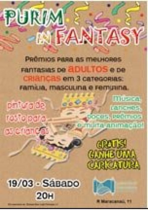 Purim in Fantasy no Beit Lubavitch Copacabana