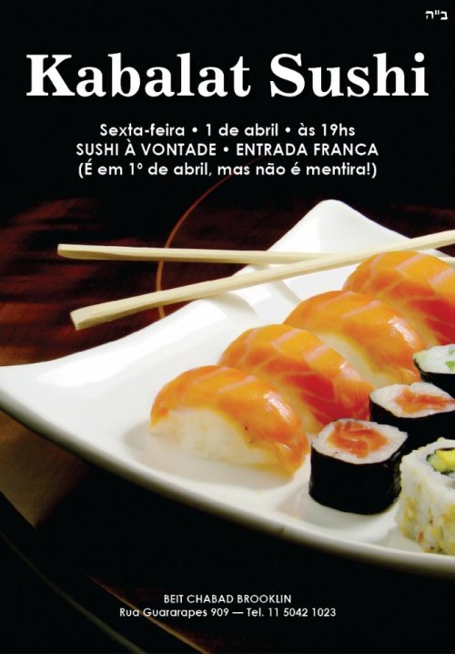 Kabalat Shabat com Sushi no Beit Chabad do Brooklin