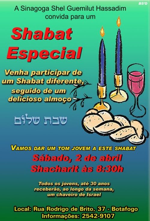 Shabat especial na Sinagoga Shel Guemilut Hassadim no Rio de Janeiro