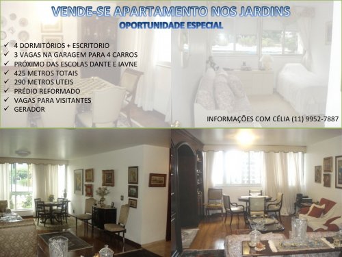 VENDE-SE INCRÍVEL APARTAMENTO NOS JARDINS | FOTOS