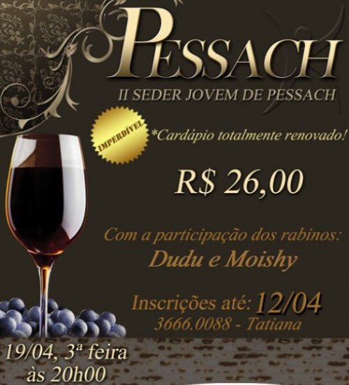 Segundo Sêder de Pessach para Jovens no Espaço K - Pessach 2011