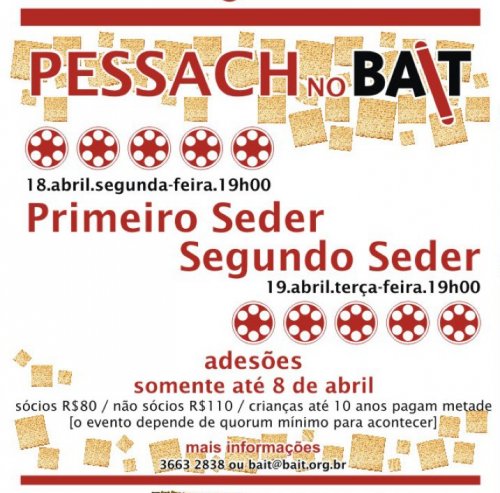 Primeiro e Segundo Seder de Pessach no Bait SP