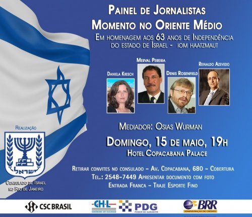 Iom Haatzmaut 2011 - Painel de Jornalistas: Momento no Oriente Médio - no Copacabana Palace Hotel, Rio de Janeiro