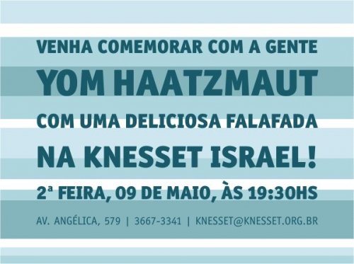 Yom Haatzmaut com Falafada na Knesset Israel