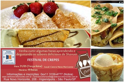 Shavuot com Pessy: Festival de Crepes, delícias de Shavuot