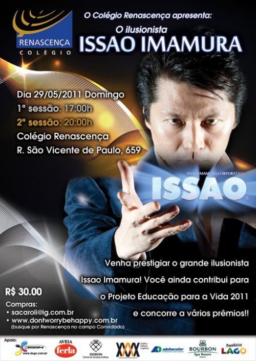 Show do Ilusionista ISSAO IMAMURA no Colégio Renascença em prol de suas atividades educacionais