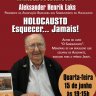 Palestra com Aleksander Henrik Laks - Presidente da Associação Brasileira dos Sobreviventes do Holocausto