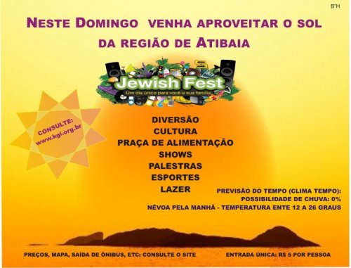 JEWISH FEST 2011 - O Maior Evento Judaico do Ano para Você e sua Família