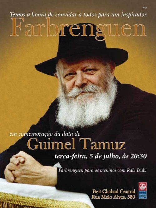 Farbrenguen Chassidico de 'Guimel Tamuz' no Beit Chabad Central