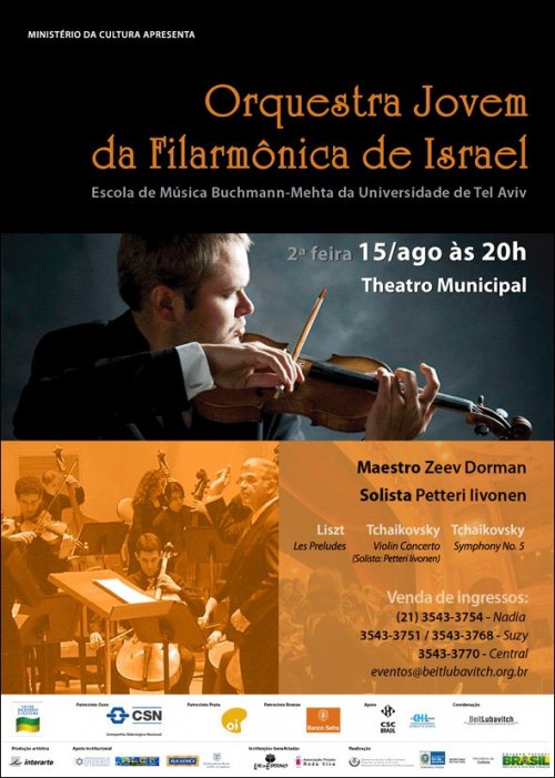 Orquestra Jovem da Filarmônica de Israel no Theatro Municipal do Rio de Janeiro