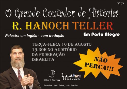 O Grande Contador de Histórias R' Hanoch Teller em Porto Alegre