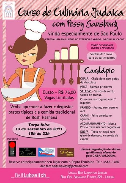 Rio de Janeiro - Curso de Culinária com Pessy Gansburg