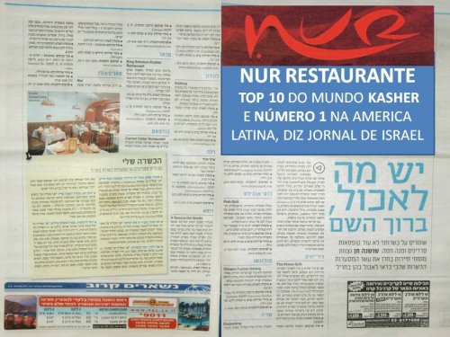 NUR RESTAURANTE - Top 10 no Mundo Kasher e Número 1 na America Latina - Jornal de Israel