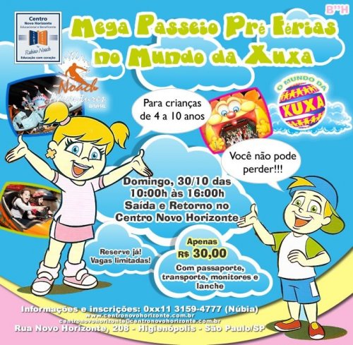 Passeio Pré-Férias Mundo da Xuxa com o Noach Adventures