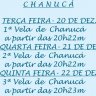 CHANUKÁ 2011 (5772) - Horário Início Acendimento das Velas de Chanucá para São Paulo