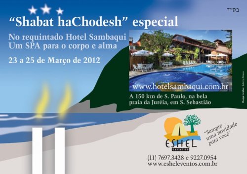 Shabat Hachodesh com a Eshel Eventos no Hotel Sambaqui na Praia da Juréia