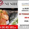 NUR NO GUEFILTEFISH URBANO: ECONOMIZE R$101,00 NO SUSHI DO NUR - 10 TEMAKIS COMPLETOS E VARIADOS DE SALMÃO OU PEIXE BRANCO | DE R$130 POR APENAS R$29*