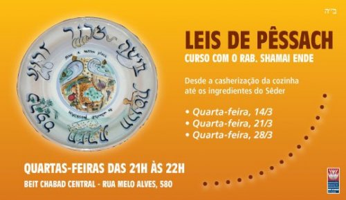 Prepare-se: Novo Curso de Pessach com Rabino Shamai Ende