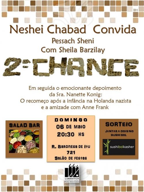 Neshei Chabad: "Segunda Chance", Pessach Sheni com Sheila Barzilay