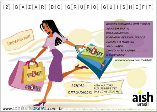 2o Bazar do Grupo Guisheft, no Aish HaTorá