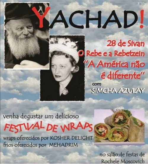 Grupo Feminino Yachad: "A América Não É Diferente" - Palestra com Simcha Azulay, Seguida de Festival de Wraps