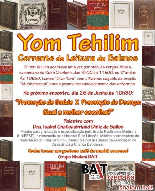 Yom Tehilim para Mulheres no Centro Judaico Bait