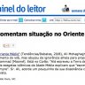 Dr. Alexandre Matone na Folha de São Paulo sobre o Oriente Médio