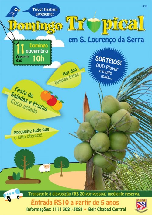 Evento Familiar no Sítio Felicidade: Domingo Tropical com Tsivot Hashem