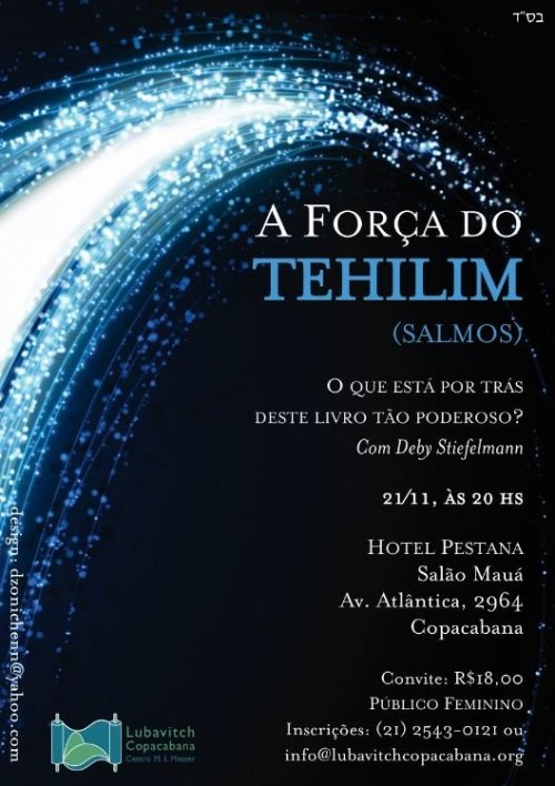 Lubavitch Copabana: A Força do Tehilim, por Deby Stiefelmann, no Hotel Pestana