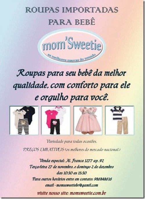 MOMS SWEETIE - Roupas Importadas Para Bebe - Venda Especial nos Jardins e Online