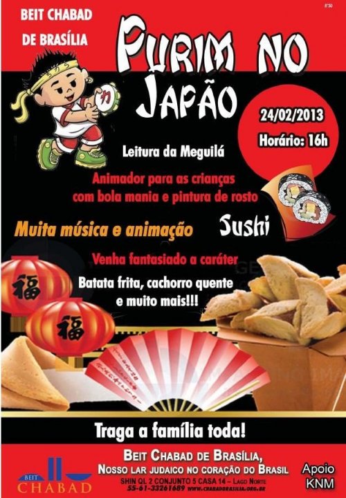 Purim Temático "No Japão" em Brasilia