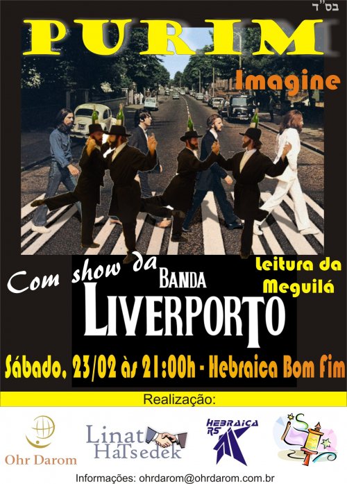 Purim com os Beatles em Porto Alegre