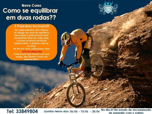 MAKOM: Novo Curso - "Como se Equilibrar em Duas Rodas?"