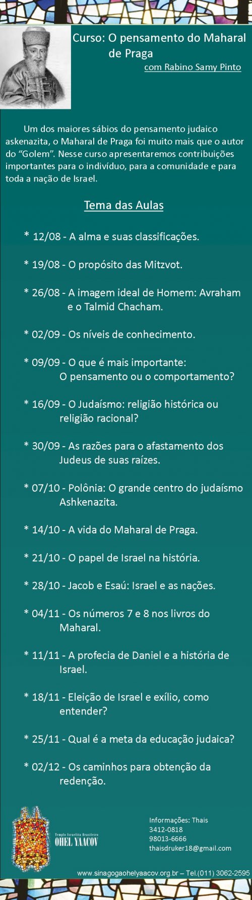 NOVO CURSO: Pensamentos do MAHARAL DE PRAGA by Rabino SAMY PINTO