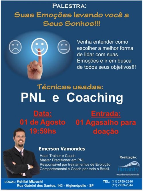 Kehilat Mizrachi: Suas Emoções Levando Você a Seus Sonhos, com o Coach Emerson Vamondes